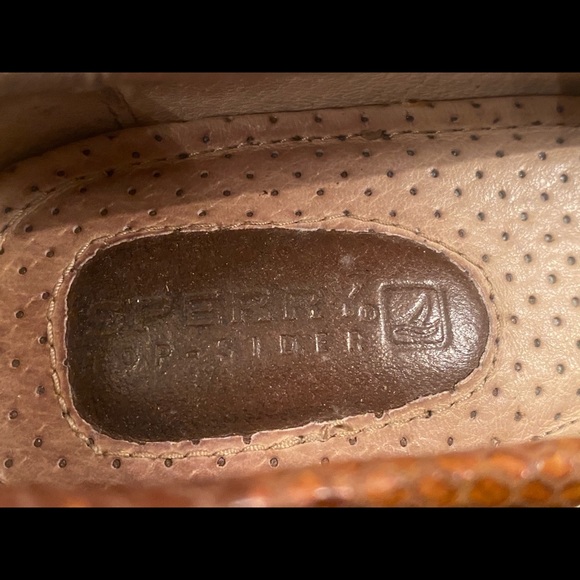 SPERRY Snakeskin Leather Boat Shoe Loafer 6 - Picture 5 of 9